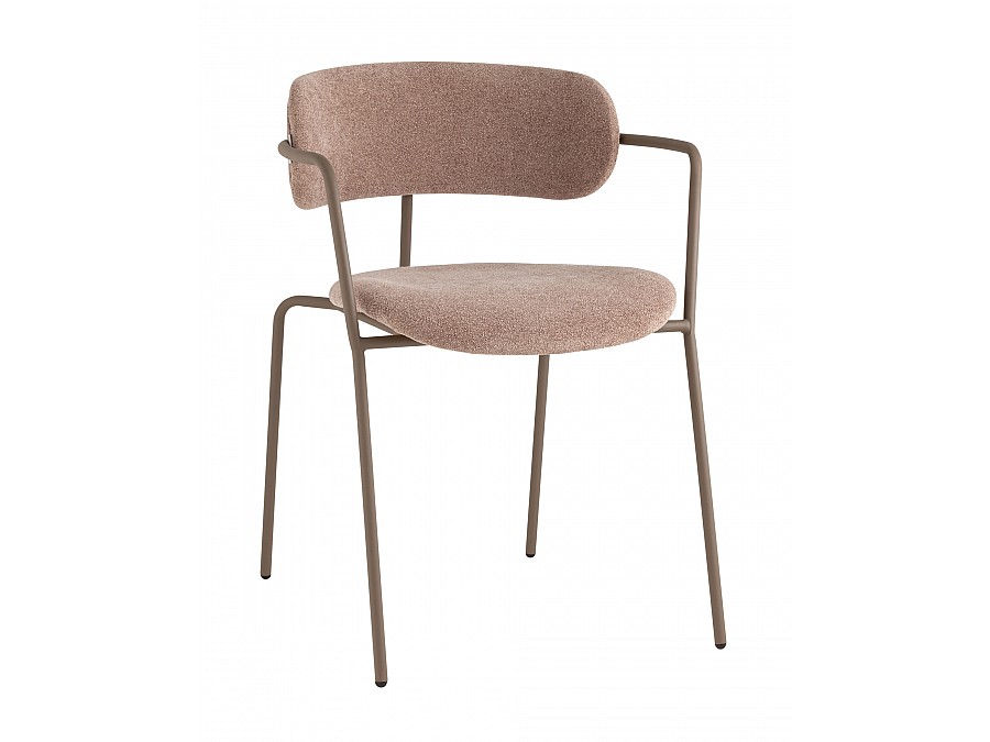 Стул Дженни букле бежевый каркас бежево-серый матовый