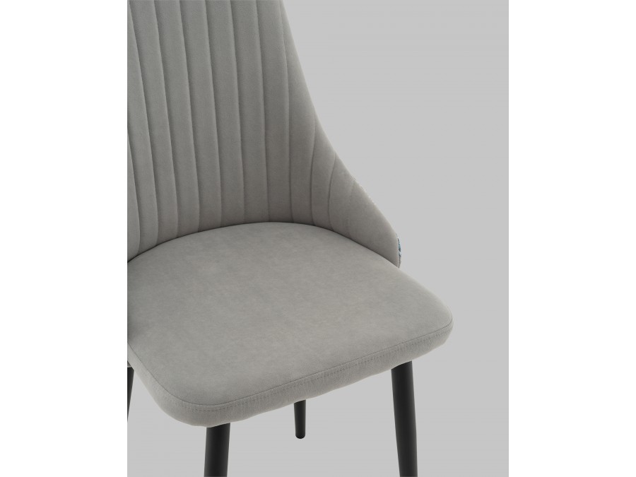 Стул Касаденика велюр серый, спинка гобелен перья