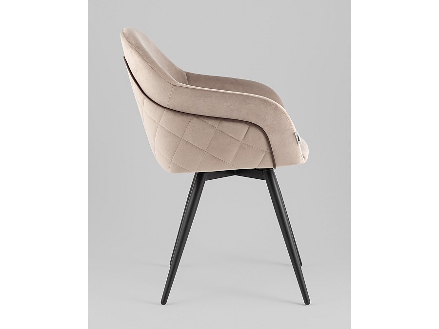 Стул вращающийся Новел New велюр серо-коричневый