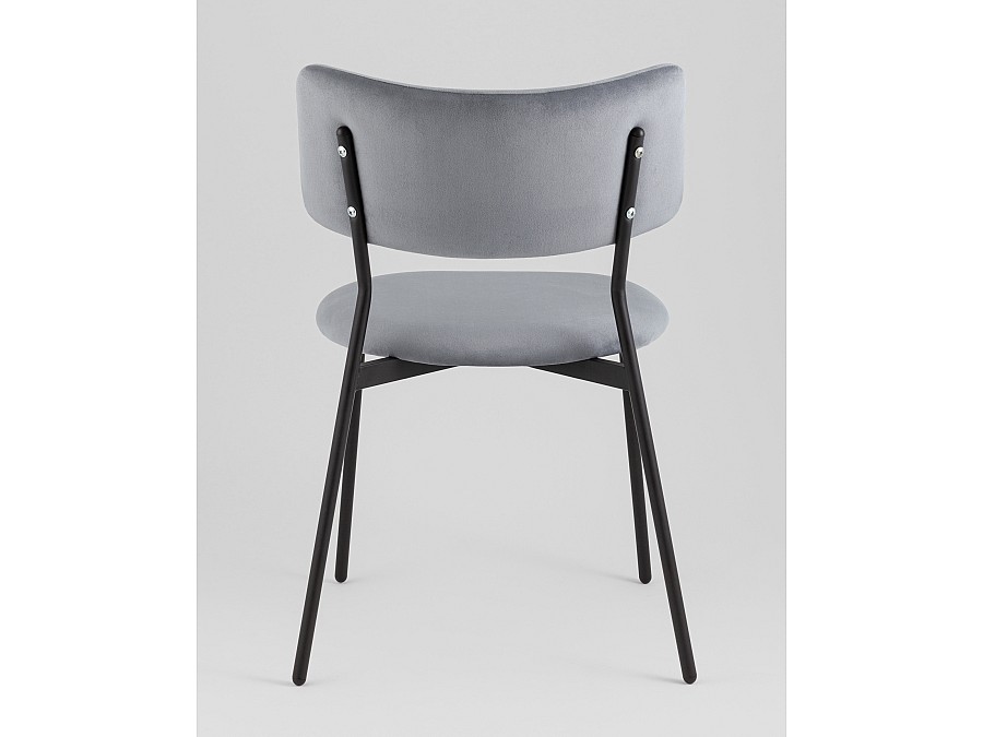 Стул Амелия велюр серо-голубой