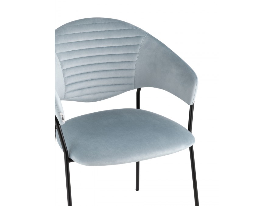 Стул Алексис велюр пыльно-голубой