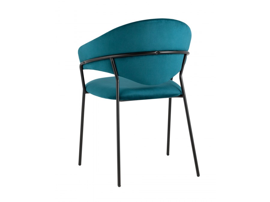 Стул Алексис велюр сине-зелёный