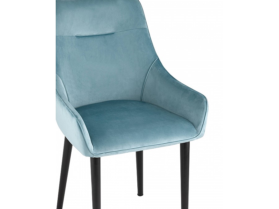 Стул Джоан велюр пыльно-голубой