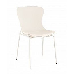 Стул Shaya с подушкой пластик молочный