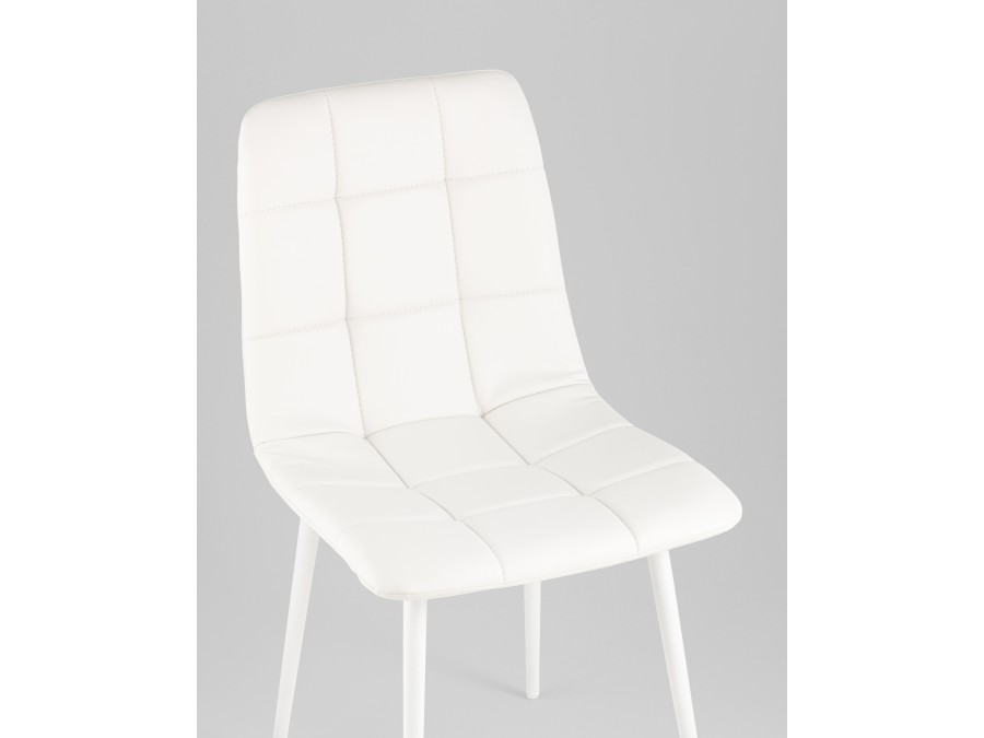Стул Одди NEW экокожа белый белые ножки