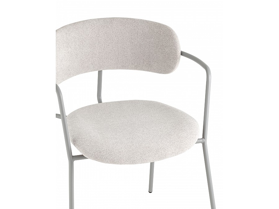 Стул Дженни букле светло-серый каркас серый муар