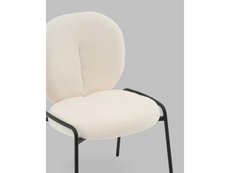 Стул Моллек букле молочный