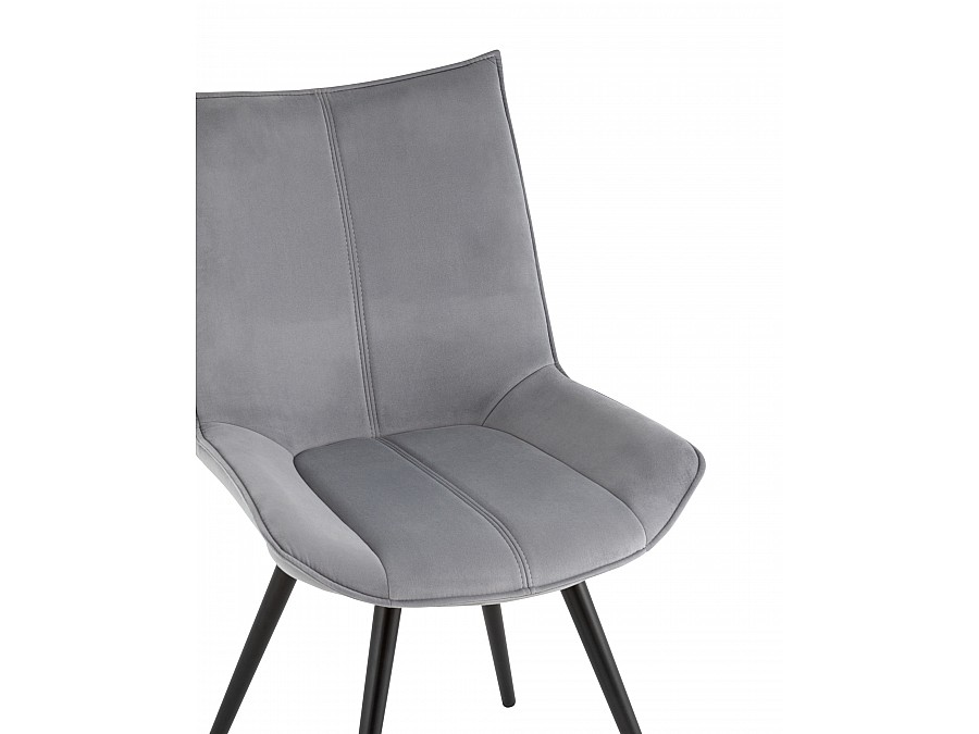 Стул вращающийся Робб велюр серый