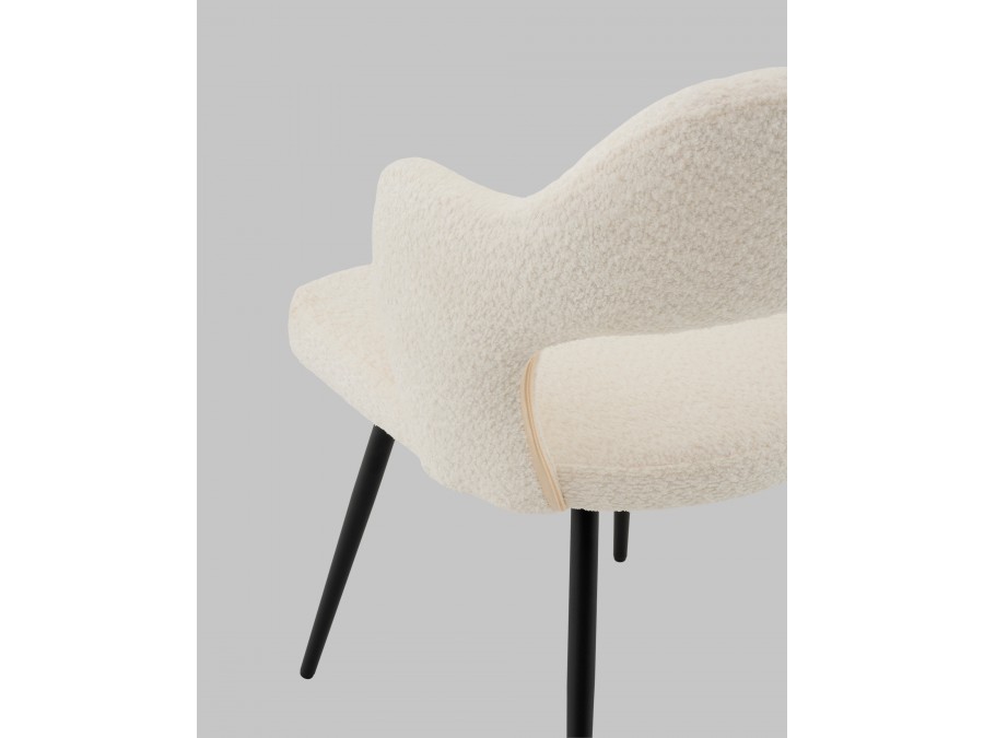 Стул Роккиана букле молочный