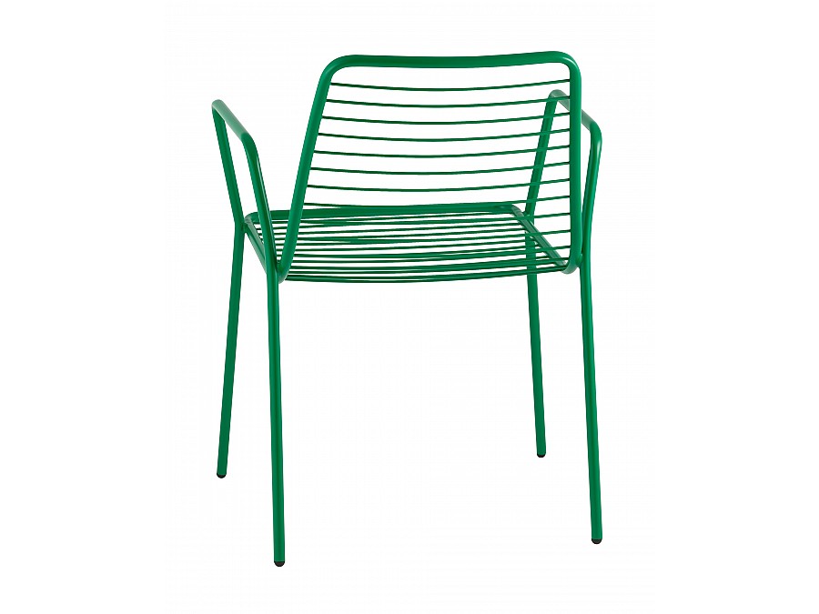 Стул с подлокотниками Дели металл зеленый