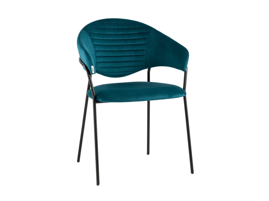 Стул Алексис велюр сине-зелёный