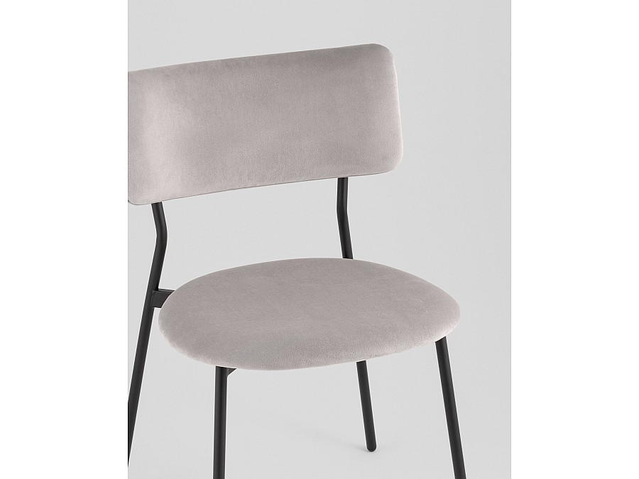 Стул Амелия велюр светло-серый