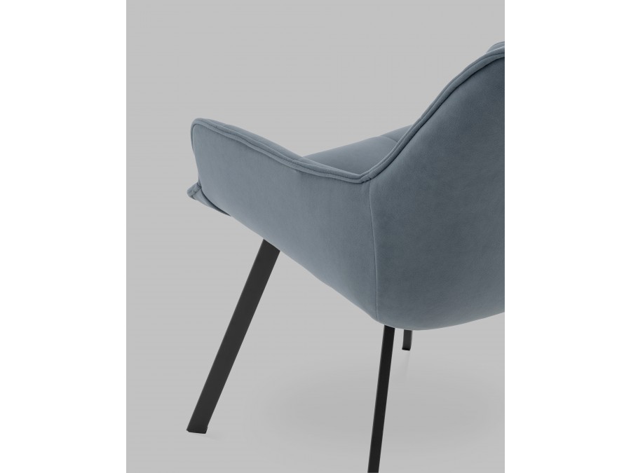 Стул Амальри велюр серо-синий