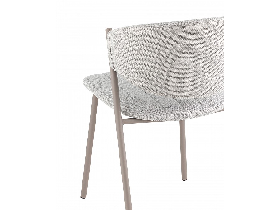 Стул Харпер ткань рогожка серо-голубой каркас серый матовый
