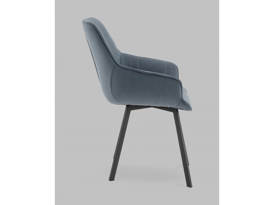 Стул Амальри велюр серо-синий