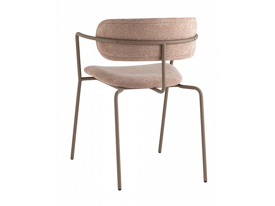 Стул Дженни букле бежевый каркас бежево-серый матовый