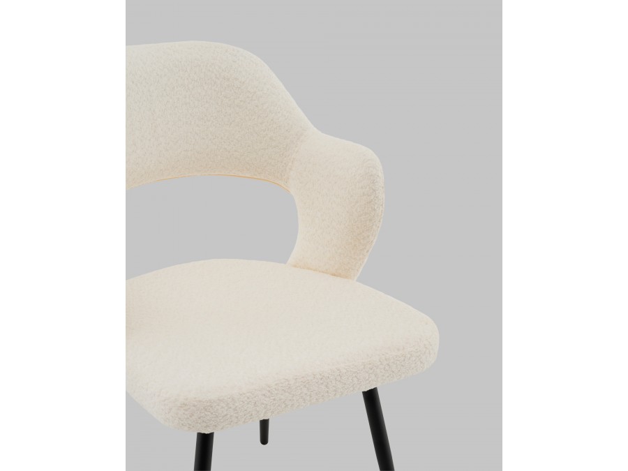 Стул Роккиана букле молочный