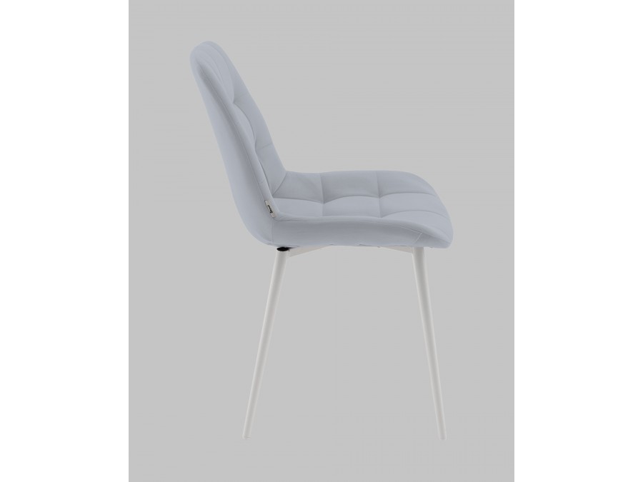 Стул Флекс N светло-серый белые ножки