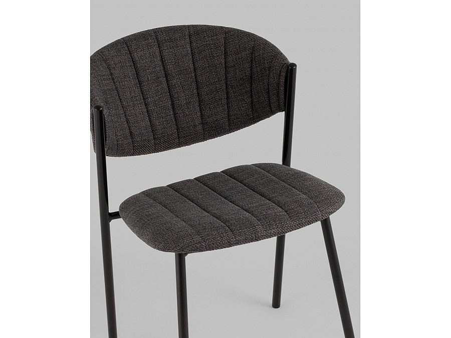 Стул Харпер ткань рогожка тёмно-серый