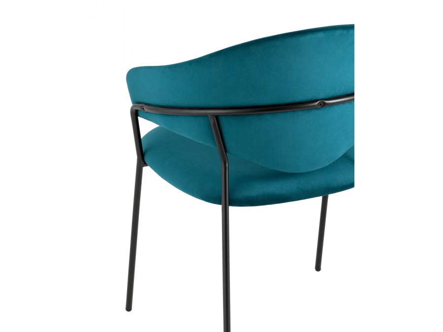 Стул Алексис велюр сине-зелёный