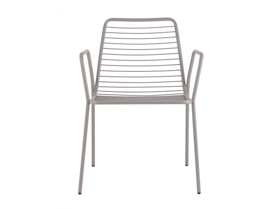 Стул с подлокотниками Дели металл серый