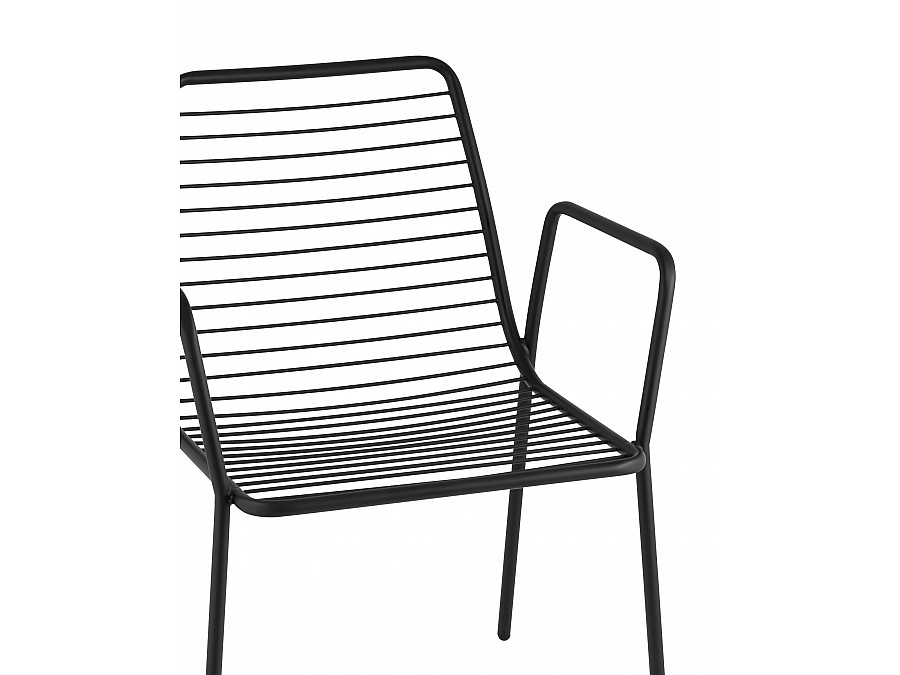 Стул с подлокотниками Дели металл черный