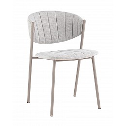 Стул Харпер ткань рогожка серо-голубой каркас серый матовый