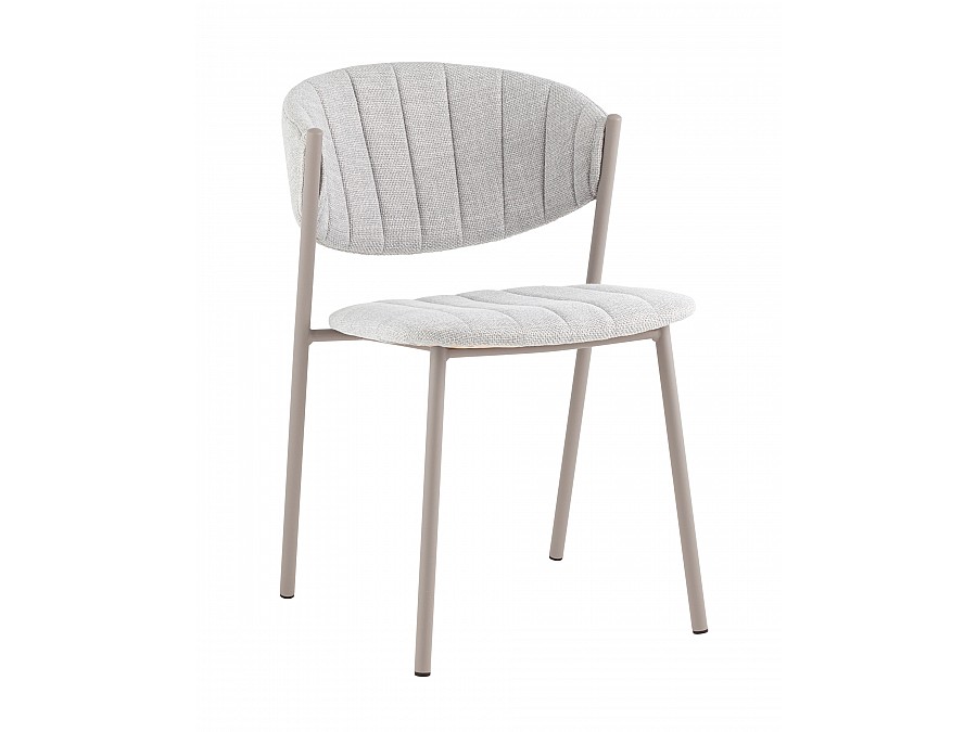 Стул Харпер ткань рогожка серо-голубой каркас серый матовый