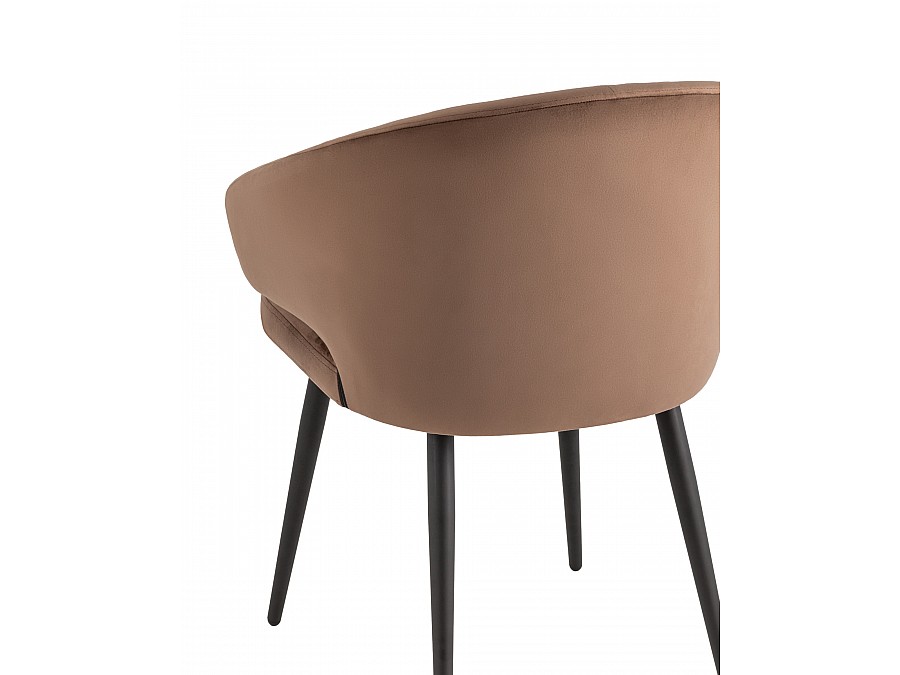 Стул с подлокотниками Codo велюр коричневый