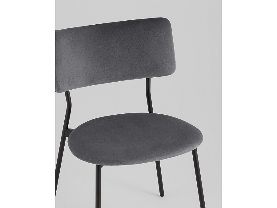 Стул Амелия велюр темно-серый