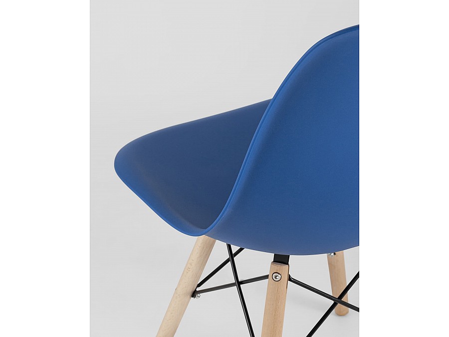 Стул Eames Style DSW синий (разборный каркас)
