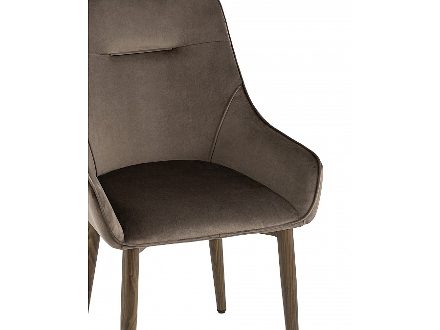 Стул Диана велюр коричневый