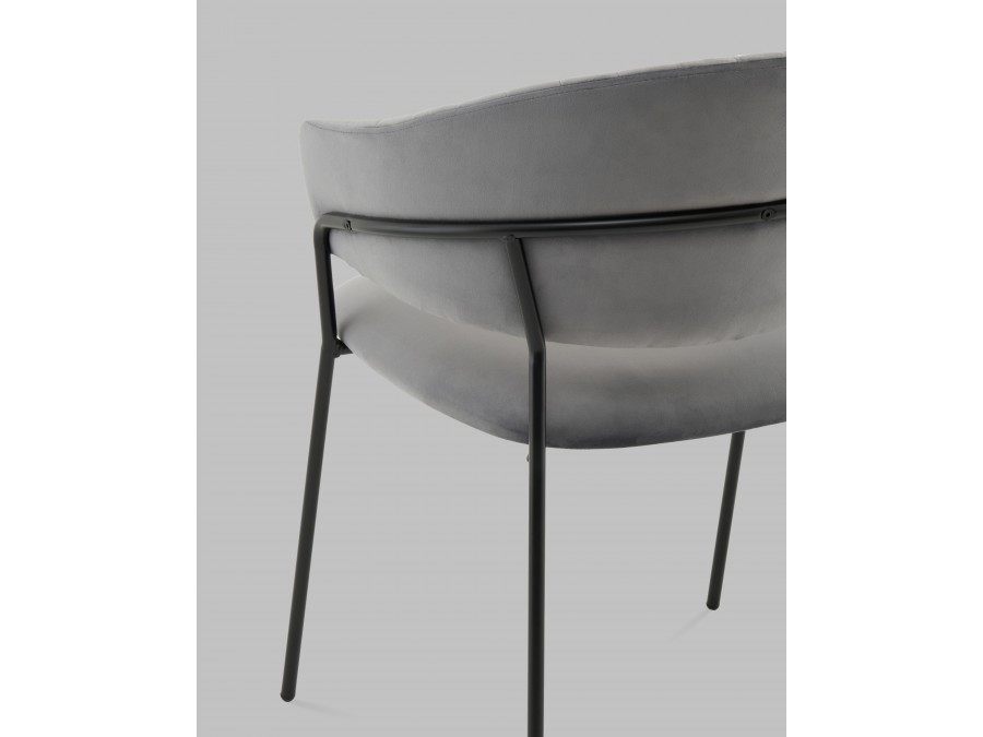 Стул Бруно NEW велюр серый