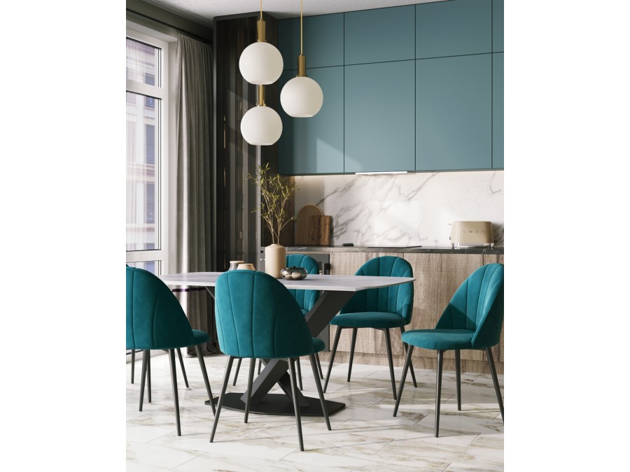 Стул Логан SN велюр изумрудный