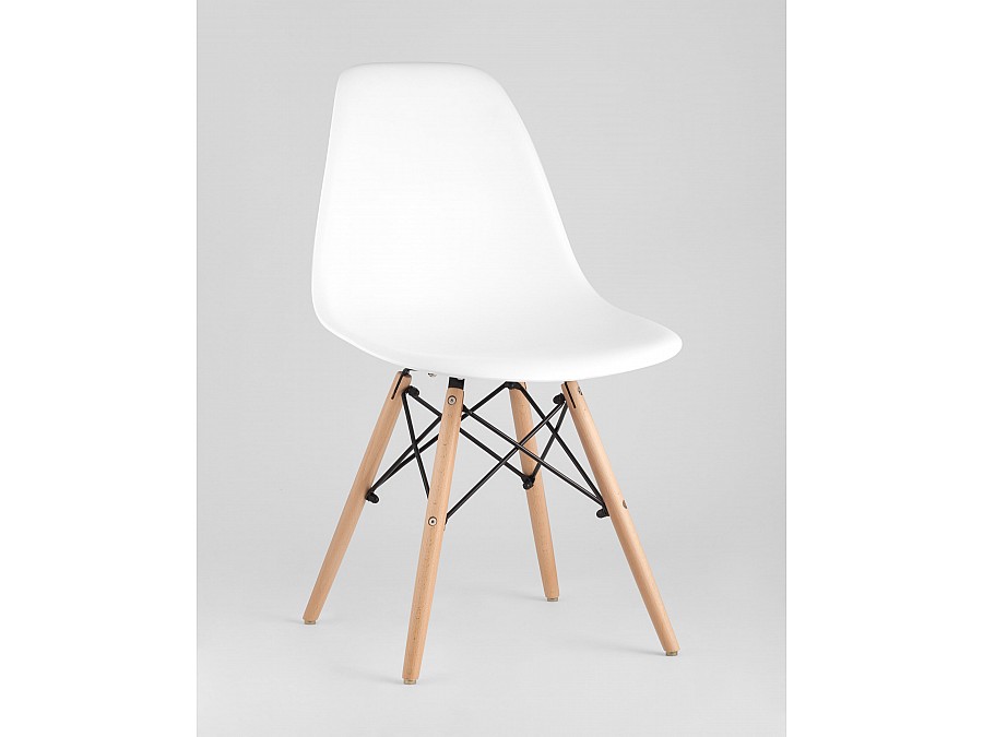 Стул Eames Style DSW белый (разборный каркас)