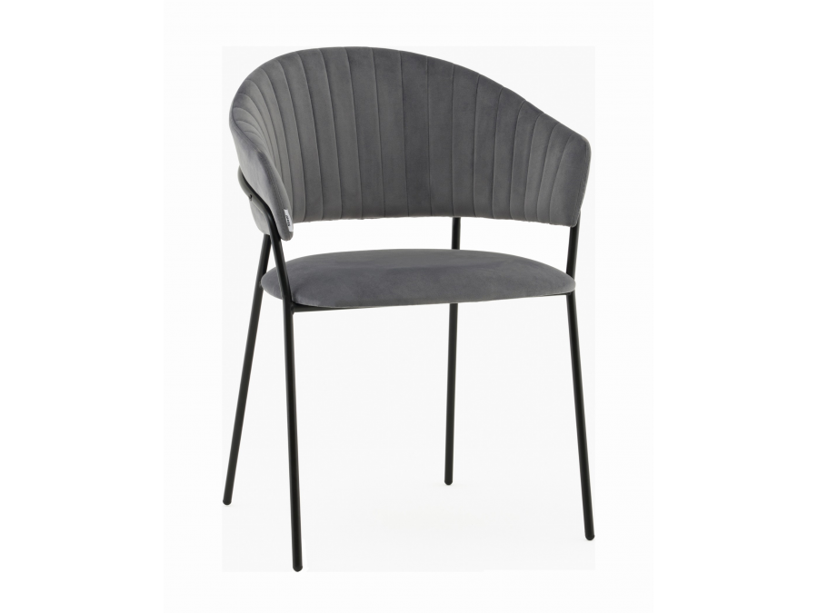 Стул Бруно NEW велюр серый