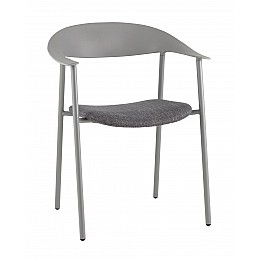 Стул Eila с подушкой пластик серый
