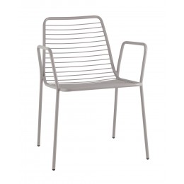 Стул с подлокотниками Дели металл серый