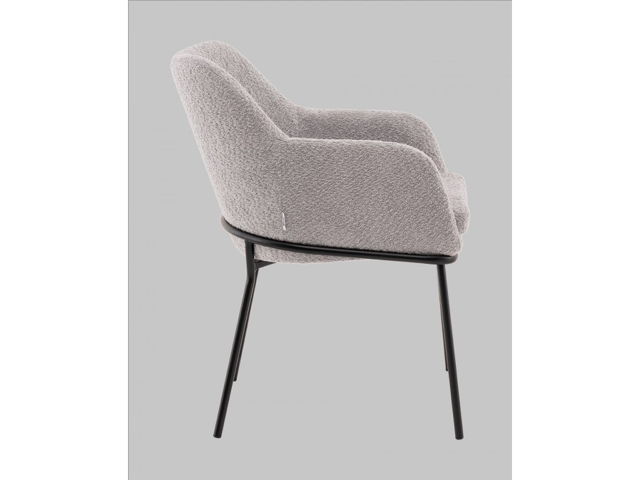 Стул с подлокотниками Кози new ткань букле серый