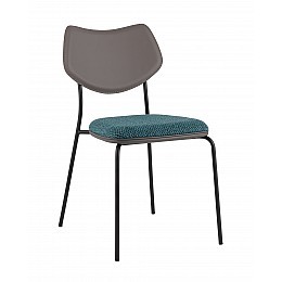 Стул обеденный Casey темно-бирюзовый с серой экокожей