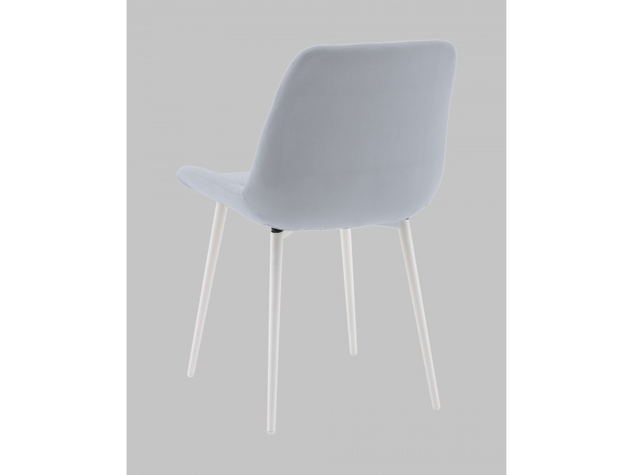 Стул Флекс N светло-серый белые ножки