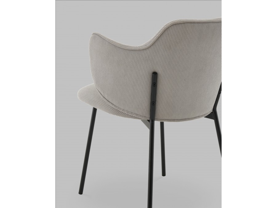 Стул Джиннет велюр светло-серый