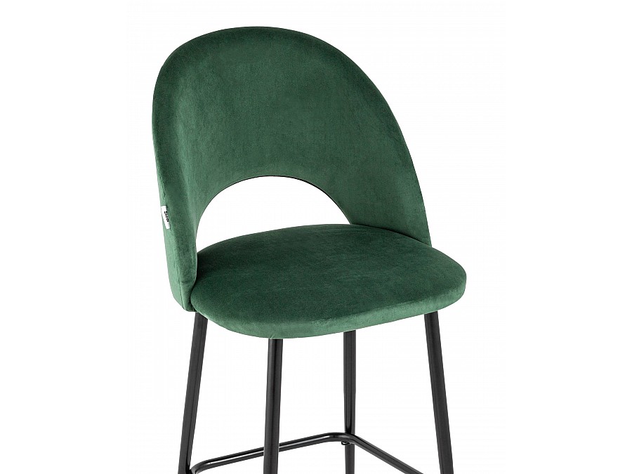 Стул полубарный Меган велюр зеленый