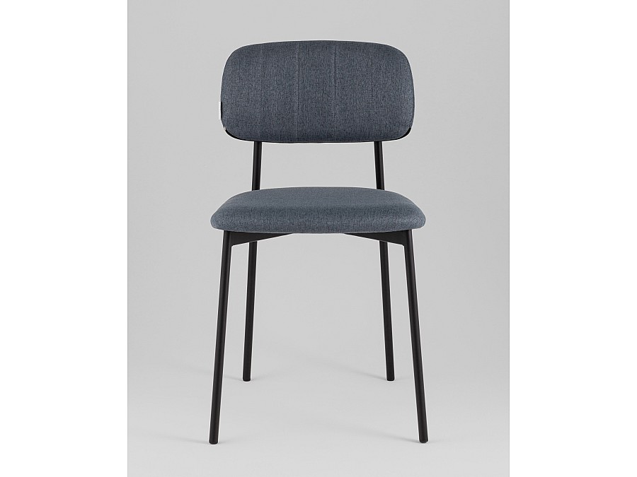 Стул Майло рогожка серо-синий