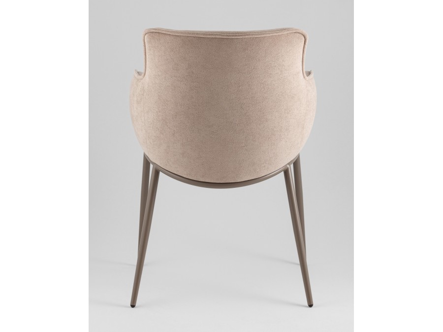 Стул Твигги велюр бежевый, каркас бежево-серый