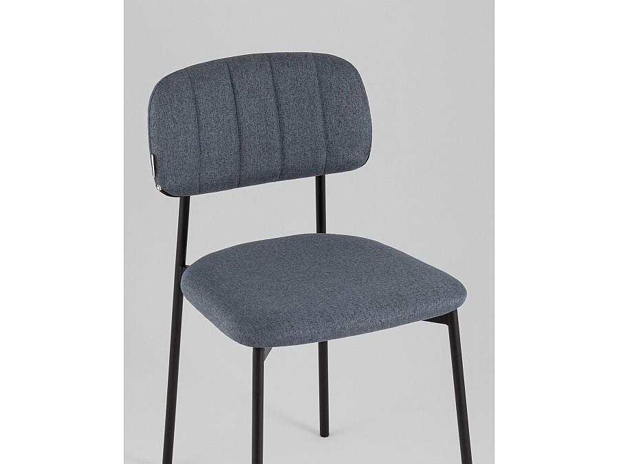 Стул Майло рогожка серо-синий