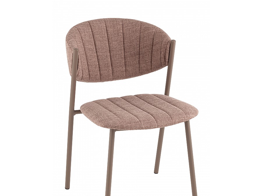 Стул Харпер ткань рогожка капучино каркас бежево-серый матовый