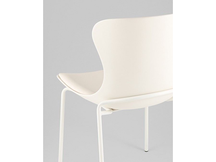 Стул Shaya с подушкой пластик молочный