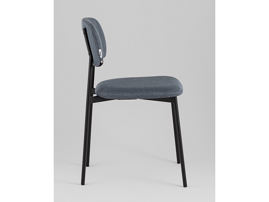 Стул Майло рогожка серо-синий