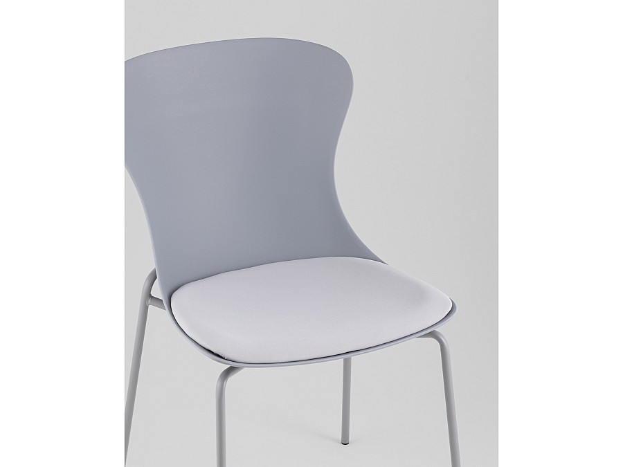 Стул Shaya с подушкой пластик серый